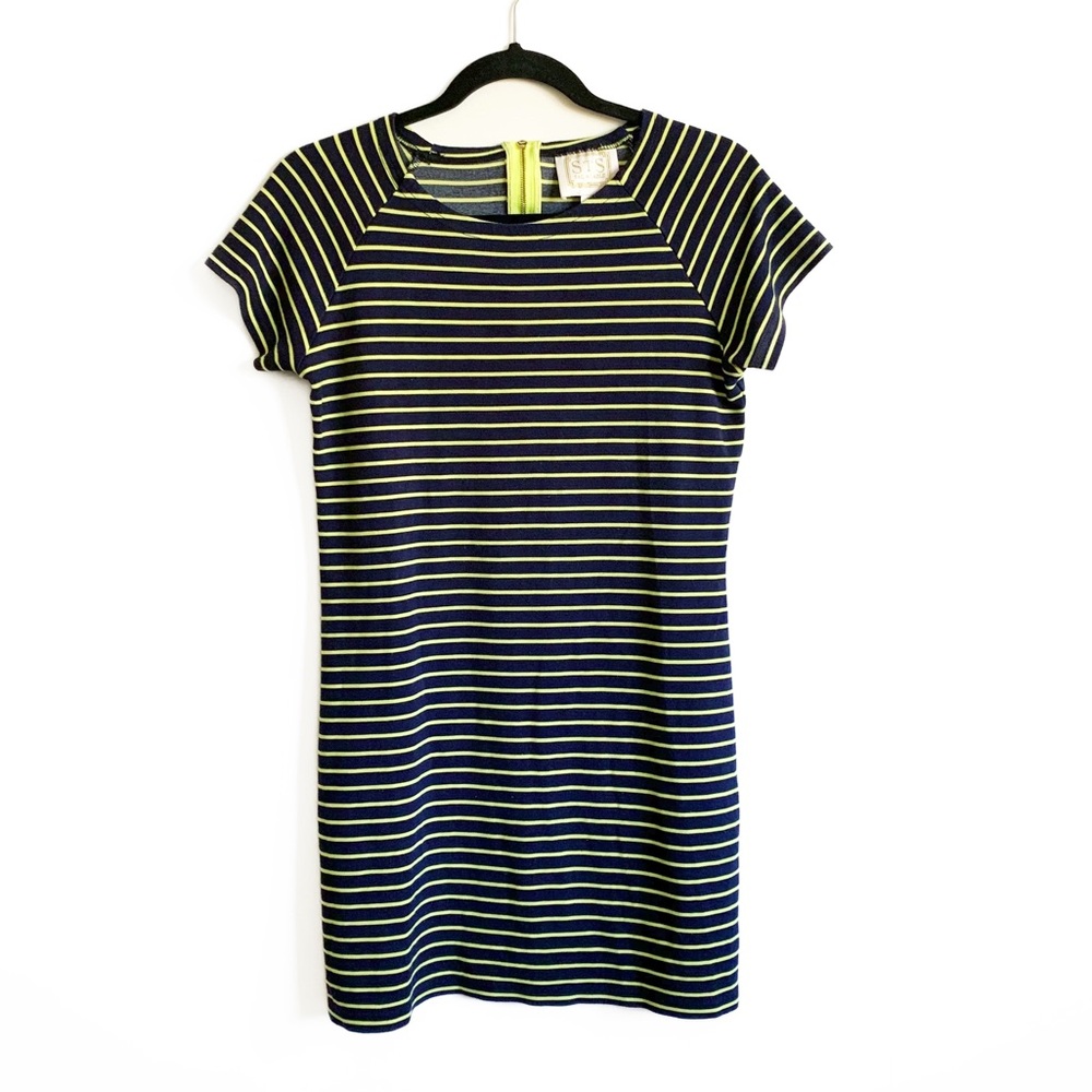 Sail to Sable Striped T-Shirt Dress Nautical Casual XS